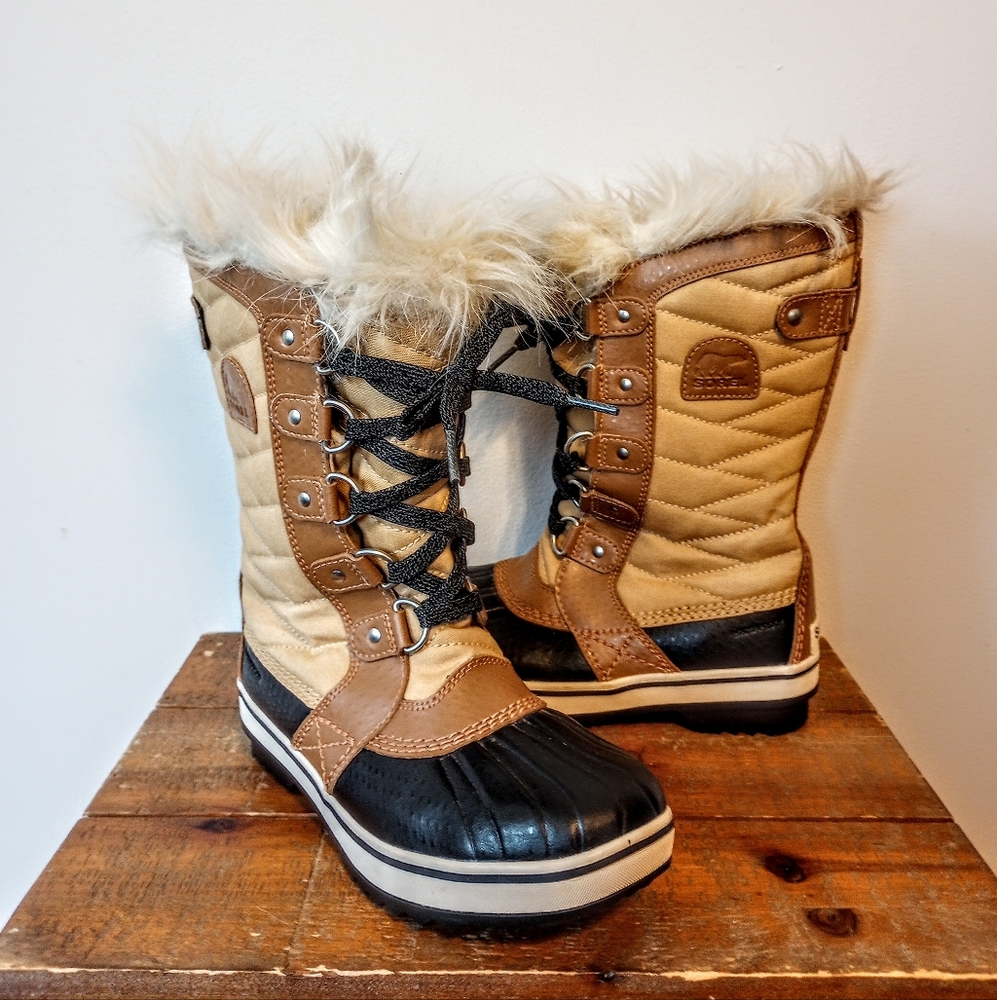Sorel Lace-Up Furry Boots